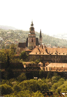 krumlovsk panorama se zmeckou v a s v kostela svatho Vta