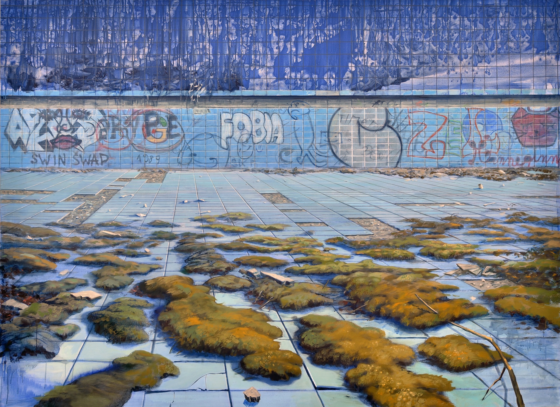 Jozef Baus: Kreatívne centrum, 2024, olej, plátno
